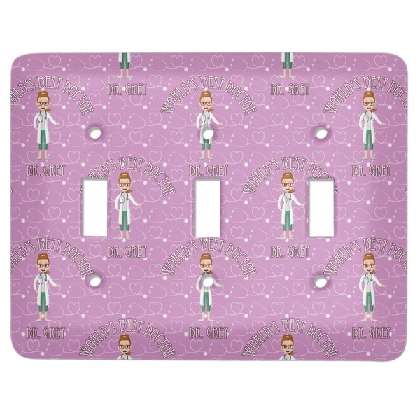 Custom Doctor Avatar Light Switch Cover (3 Toggle Plate) (Personalized)