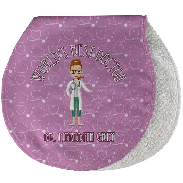 Custom Doctor Avatar Burp Pad - Velour w/ Name or Text