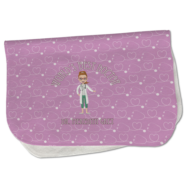 Custom Doctor Avatar Burp Cloth - Fleece w/ Name or Text