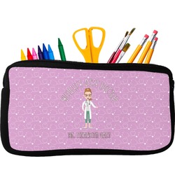 Doctor Avatar Neoprene Pencil Case - Small w/ Name or Text