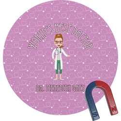 Doctor Avatar Round Fridge Magnet (Personalized)