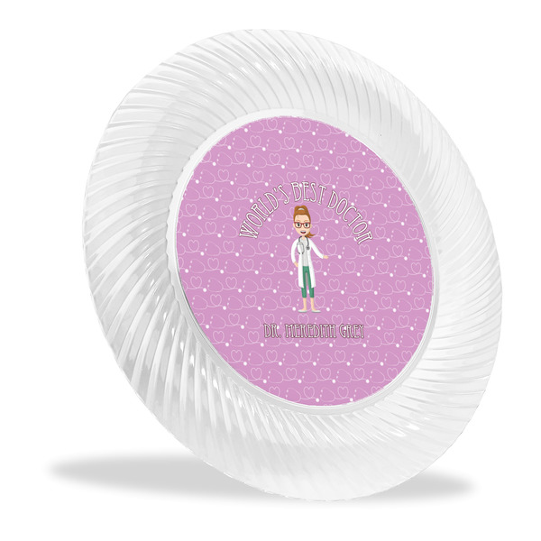 Custom Doctor Avatar Plastic Party Dinner Plates - 10" (Personalized)