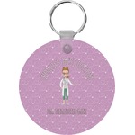 Doctor Avatar Round Plastic Keychain (Personalized)