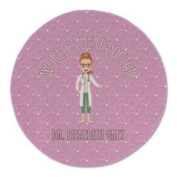 Doctor Avatar Round Linen Placemat - Single Sided (Personalized)