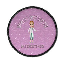 Doctor Avatar Iron On Round Patch w/ Name or Text