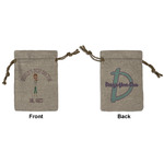 Doctor Avatar Small Burlap Gift Bag - Front & Back (Personalized)