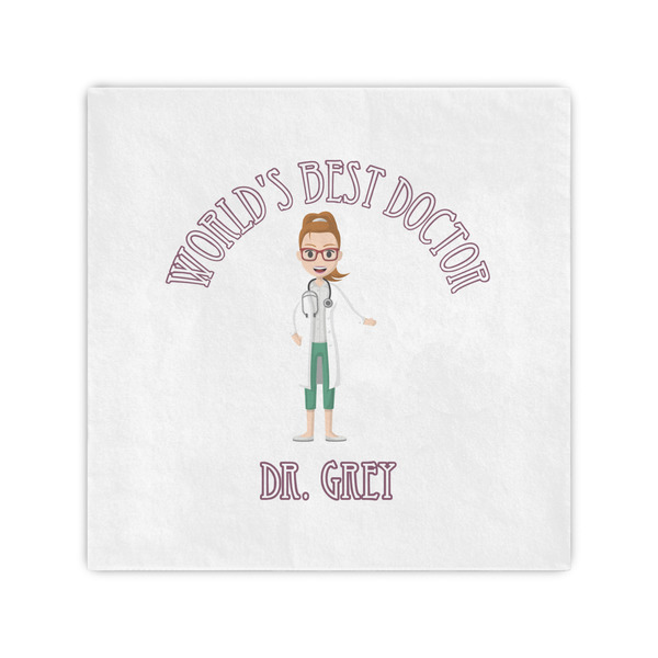 Custom Doctor Avatar Cocktail Napkins (Personalized)