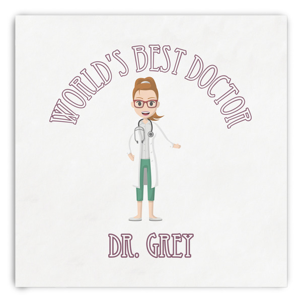 Custom Doctor Avatar Paper Dinner Napkins (Personalized)