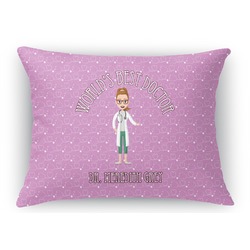 Doctor Avatar Rectangular Throw Pillow Case - 12"x18" (Personalized)