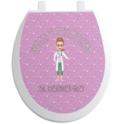 Doctor Avatar Toilet Seat Decal - Round (Personalized)