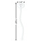 Doctor Avatar White Plastic 7" Stir Stick - Oval - Dimensions