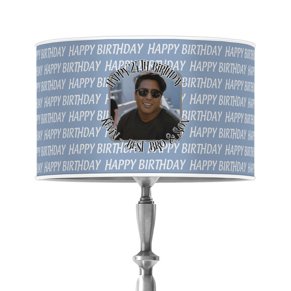 Custom Photo Birthday 12" Drum Lamp Shade - Poly-film