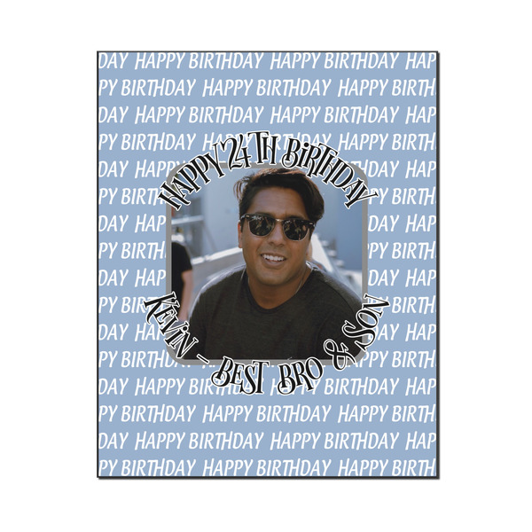 Custom Photo Birthday Wood Print - 16x20