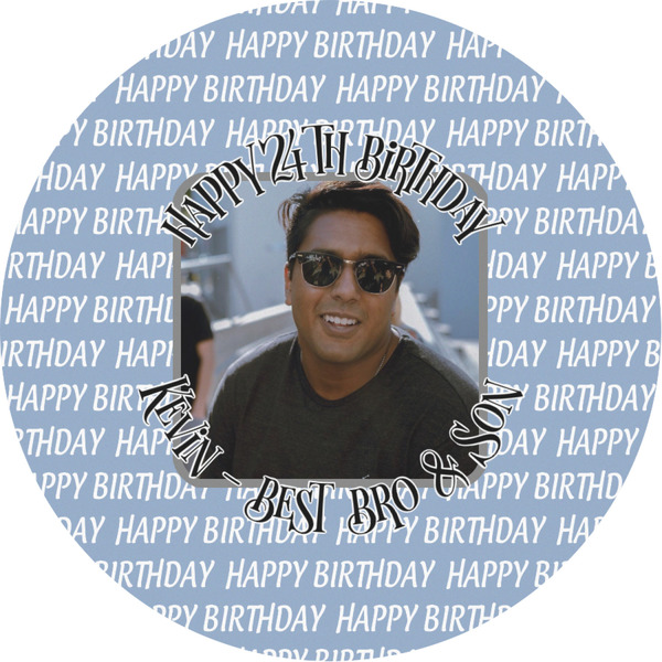 Custom Photo Birthday Multipurpose Round Labels - Custom Sized