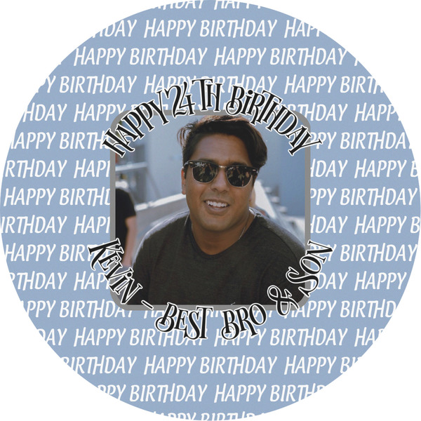 Custom Photo Birthday Multipurpose Round Labels - 4"