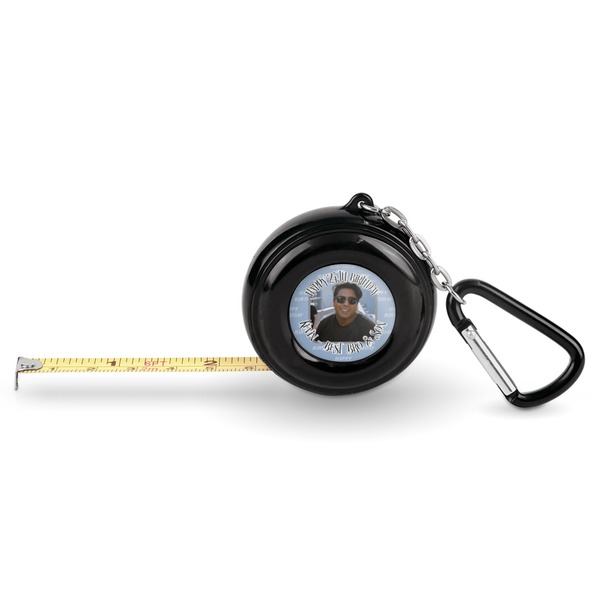 Custom Photo Birthday Pocket Tape Measure - 6 Ft w/ Carabiner Clip (Personalized)