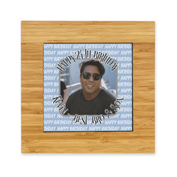 Photo Birthday Bamboo Trivet with Ceramic Tile Insert