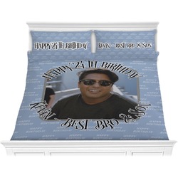 Photo Birthday Comforter Set - King (Personalized)