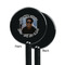 Photo Birthday Black Plastic 5.5" Stir Stick - Single Sided - Round - Front & Back