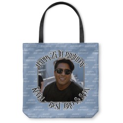 Photo Birthday Canvas Tote Bag - Small - 13"x13" (Personalized)