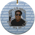 Photo Birthday Round Ceramic Ornament