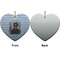 Photo Birthday Ceramic Flat Ornament - Heart Front & Back (APPROVAL)