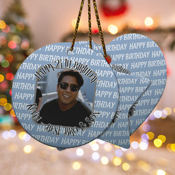 Photo Birthday Ceramic Ornament