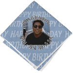 Photo Birthday Cloth Cocktail Napkin - Single