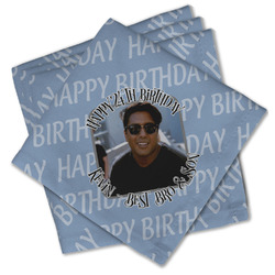 Photo Birthday Cloth Cocktail Napkins - Set of 4