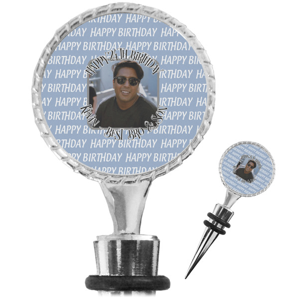 Custom Photo Birthday Wine Bottle Stopper (Personalized)