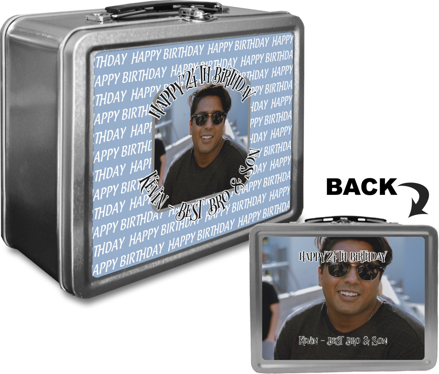 Photo Birthday Design Custom Lunch Box