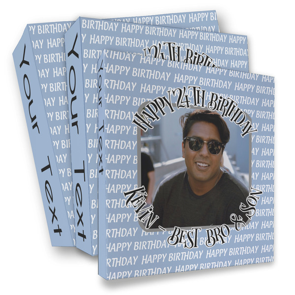 Custom Photo Birthday 3 Ring Binder - Full Wrap