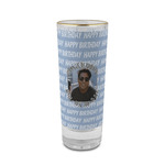 Photo Birthday 2 oz Shot Glass - Glass with Gold Rim