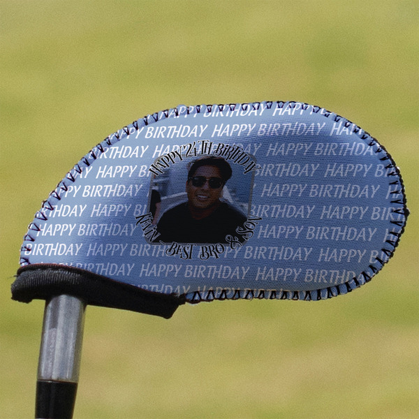 Custom Photo Birthday Golf Club Iron Cover - Single