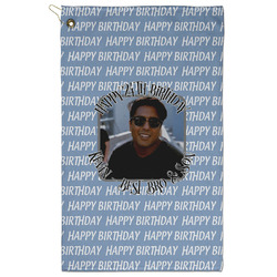 Photo Birthday Golf Towel - Poly-Cotton Blend