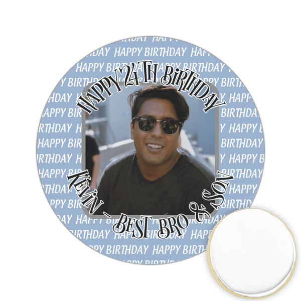 Custom Photo Birthday Printed Cookie Topper - 2.15"