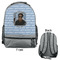 Photo Birthday Large Backpack - Gray - Front & Back View