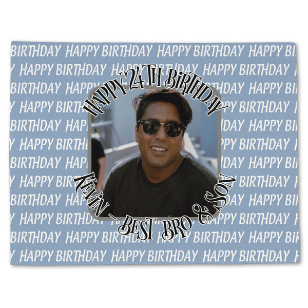 Custom Photo Birthday Single-Sided Linen Placemat - Single