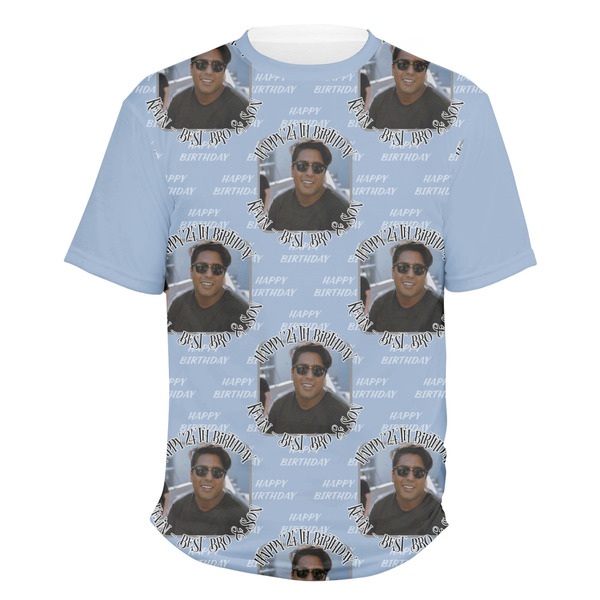 Custom Photo Birthday Men's Crew T-Shirt - Small (Personalized)