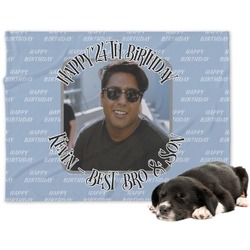 Photo Birthday Dog Blanket - Regular (Personalized)