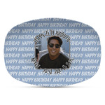 Photo Birthday Plastic Platter - Microwave & Oven Safe Composite Polymer (Personalized)