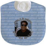 Photo Birthday Velour Baby Bib