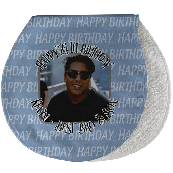 Custom Photo Birthday Burp Pad - Velour