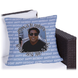 Photo Birthday Outdoor Pillow - 16" (Personalized)