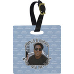 Photo Birthday Plastic Luggage Tag - Square