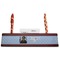 Photo Birthday Red Mahogany Nameplates with Business Card Holder - Straight