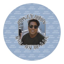 Photo Birthday Round Decal - Small (Personalized)