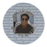 Photo Birthday Round Linen Placemat - Single Sided