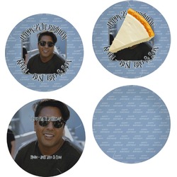 Photo Birthday Set of 4 Glass Appetizer / Dessert Plate 8" (Personalized)