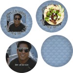 Photo Birthday Set of 4 Glass Lunch / Dinner Plate 10" (Personalized)